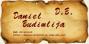 Daniel Budimlija vizit kartica